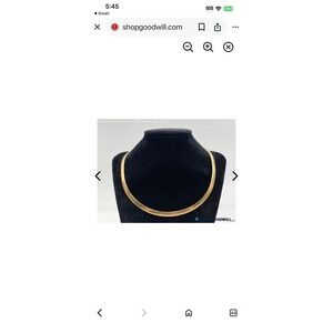 Aurafin 14kt Gold and 925 Silver Reversible 6mm Flat Snake Necklace 17" Italy